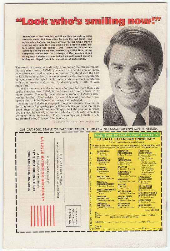 Marvel Feature Volume 2 #1 back cover