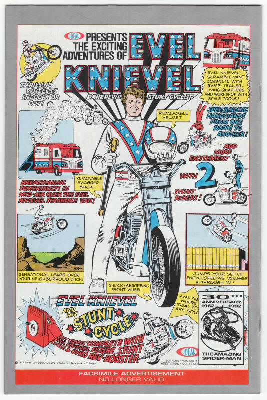 Marvel Milestone Edition Amazing Spider-Man 129 back cover