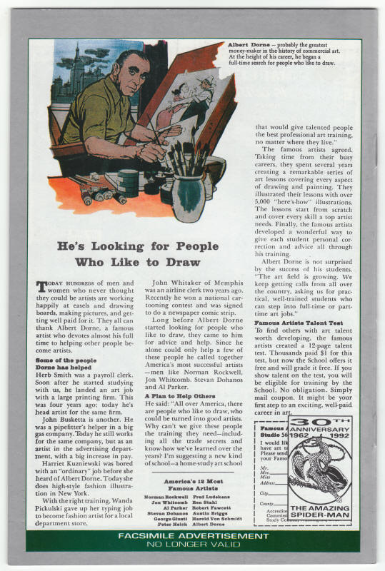 Marvel Milestone Edition Fantastic Four #5 back cover