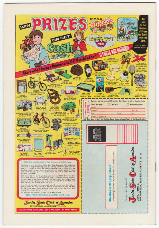 Marvel Premiere 18 Iron Fist back cover