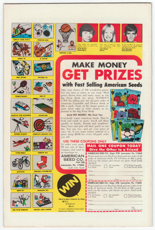 Marvel Premiere 22 Iron Fist back cover