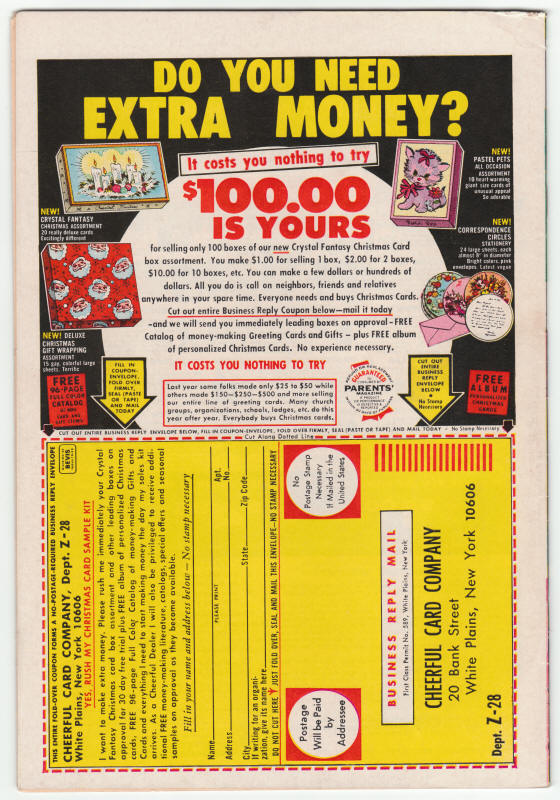 Marvel Spotlight #1 Red Wolf back cover