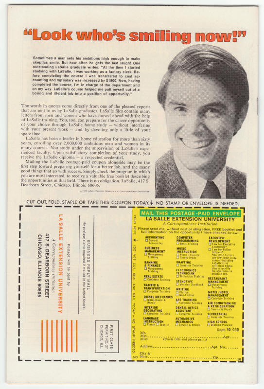 Marvel Spotlight #25 back cover