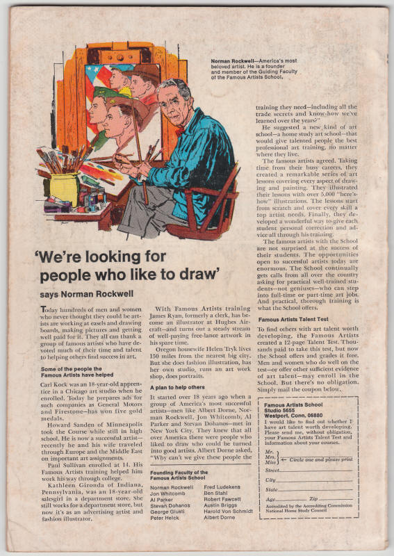 Marvel Super-Heroes #13 First Carol Danvers back cover