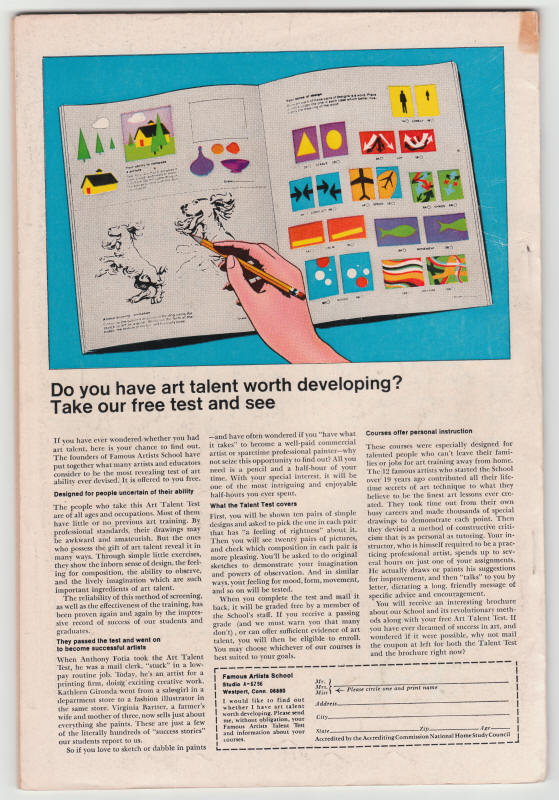 Marvel Tales #25 back cover