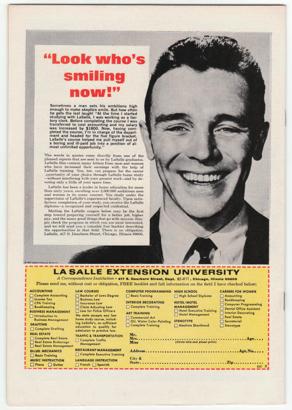 Marvel Triple Action #7 back cover