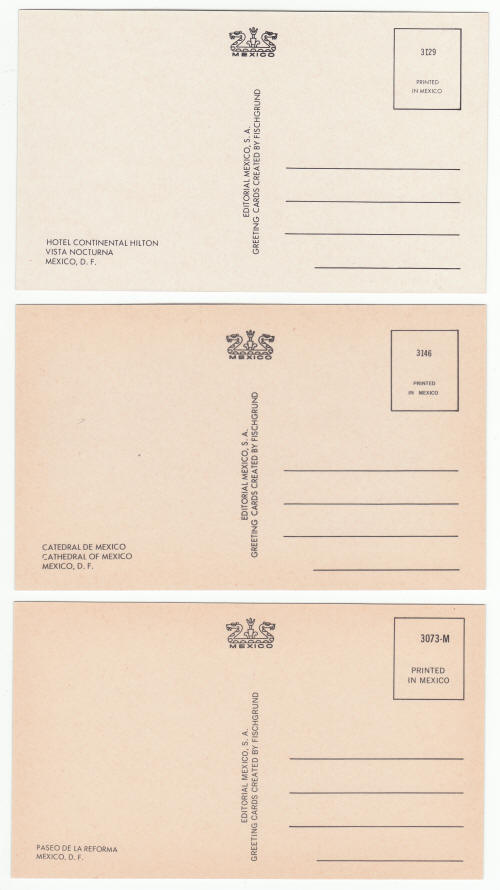 1970s Mexico City Post Cards