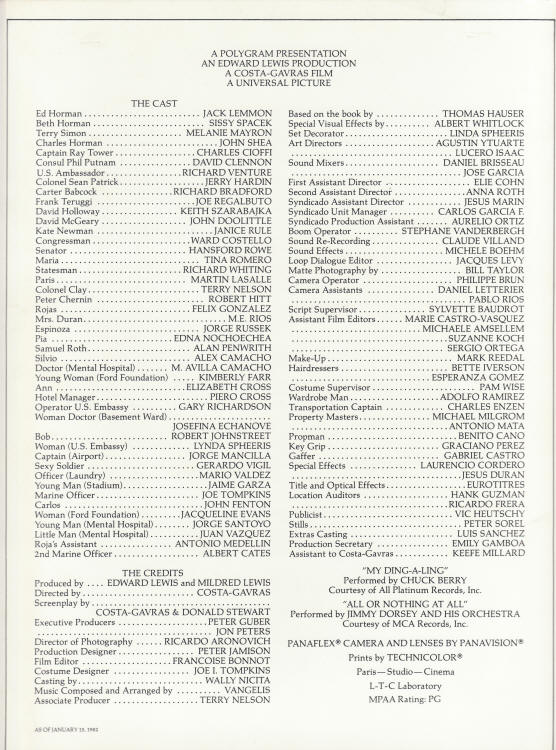 Missing Movie Promotional Card
