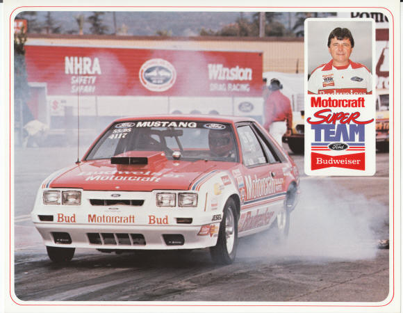 Glen Tinsley in a Ford Mustang Super Stock