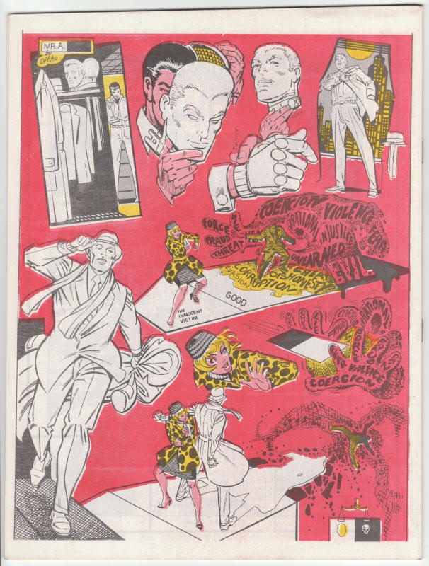 Mr. A #1 Steve Ditko back cover