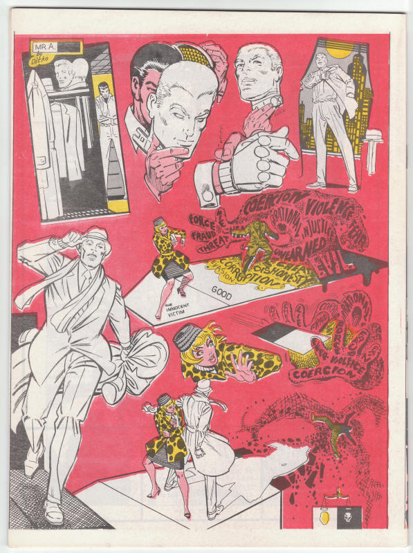 Mr. A #1 Steve Ditko back cover