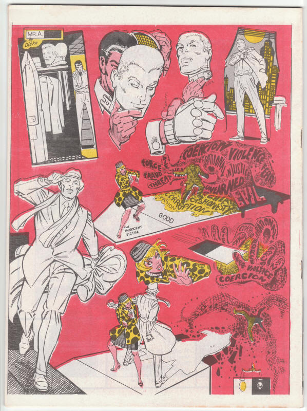 Mr. A #1 Steve Ditko back cover