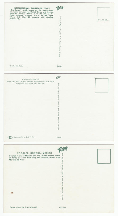 1960s Nogales Mexico Post Cards