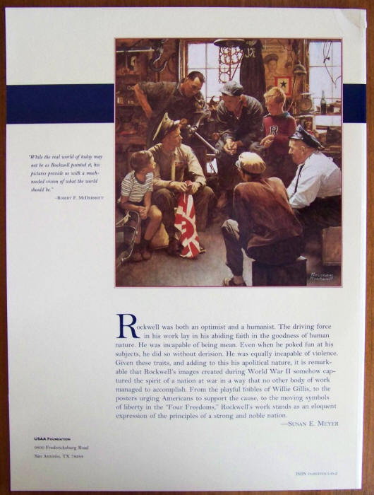 Norman Rockwells World War II Impressions From The Homefront back cover