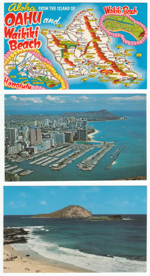 Oahu Hawaii Post Cards