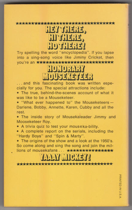 Of Mice And Mickey back cover