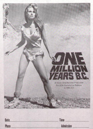 One Million Years BC Handbill