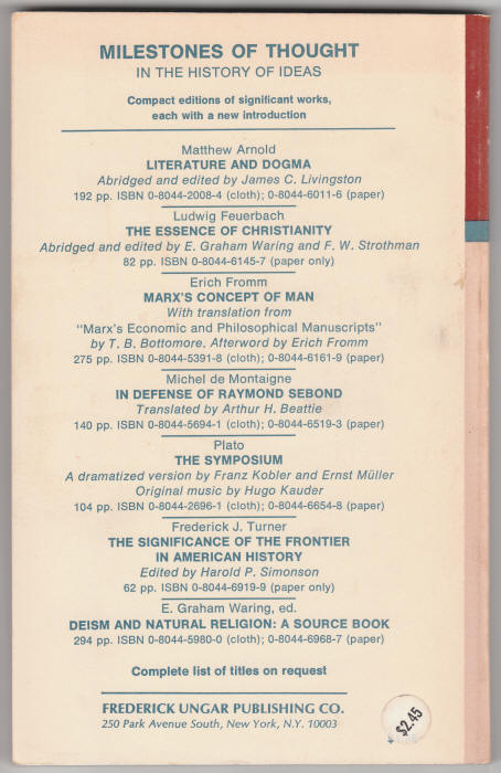 On The Two Cities back cover
