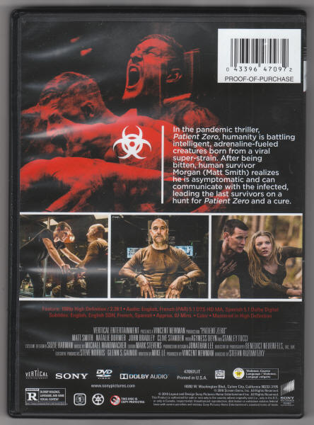 Patient Zero DVD back