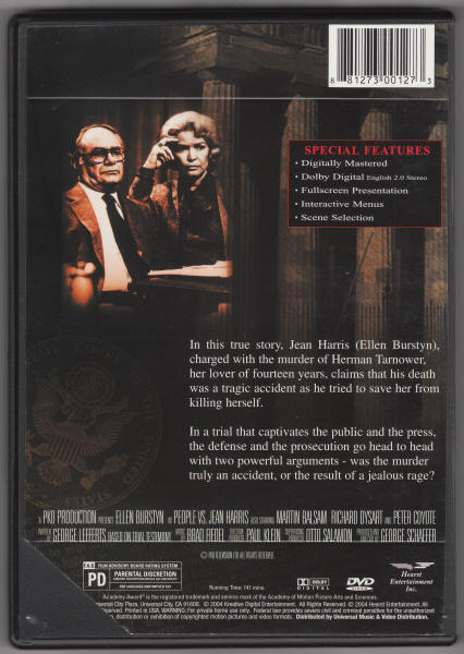 People vs Jean Harris DVD
