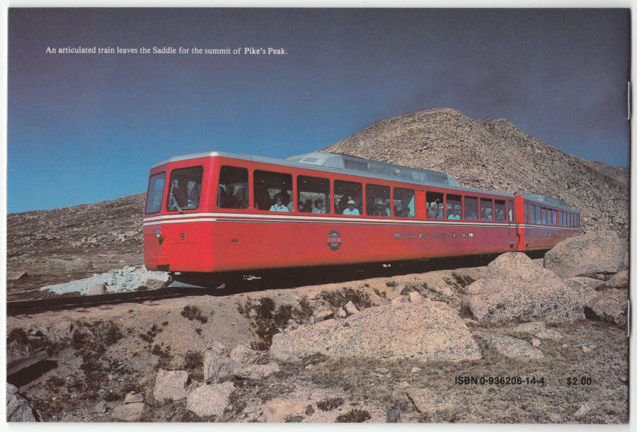 Cog Wheel Route Pikes Peak Booklet back