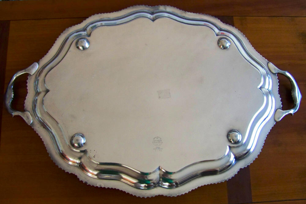 Poston Products Lonsdale Silver Plated Serving Tray bottom