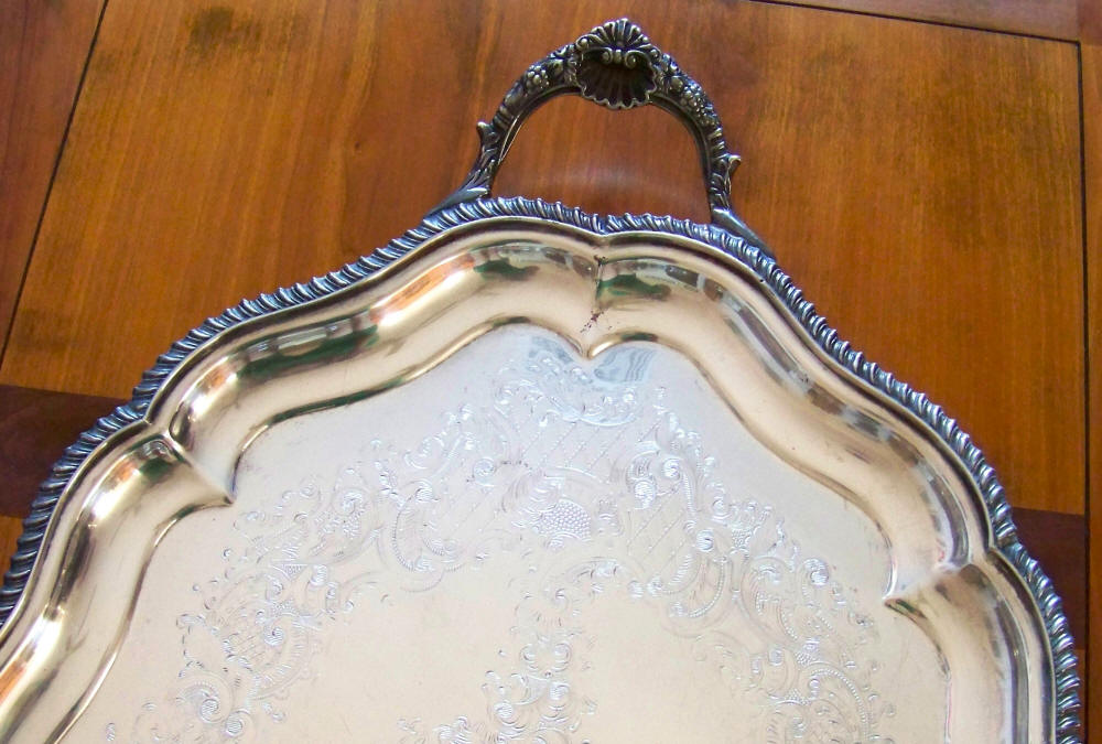 Poston Products Lonsdale Silver Plated Serving Tray