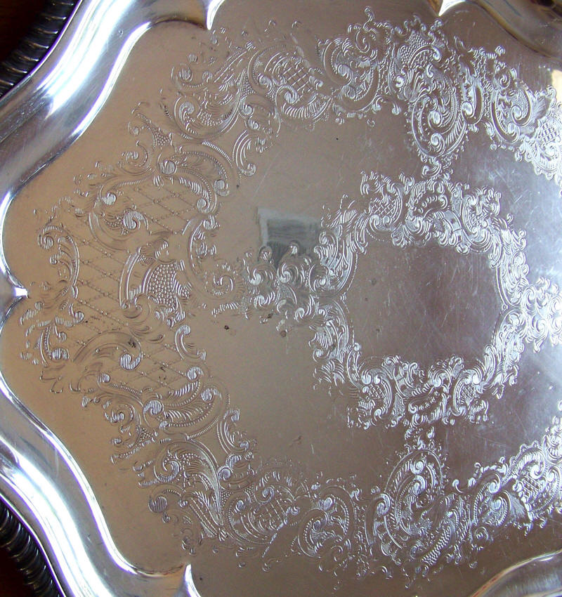 Poston Products Lonsdale Silver Plated Serving Tray