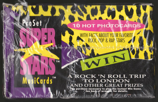 1991 Pro Set Super Stars MusiCards Series 1 Box