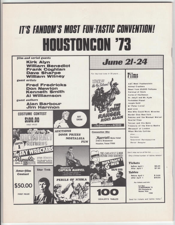 Rockets Blast Comicollector #101 back cover