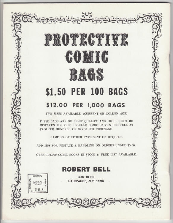 Rockets Blast Comicollector #112 back cover