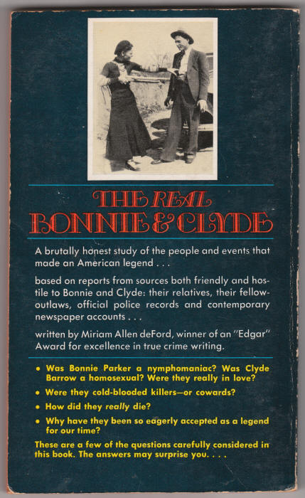 The Real Bonnie And Clyde back cover