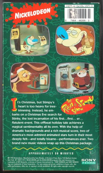 Ren and Stimpy Show VHS Christmas Special