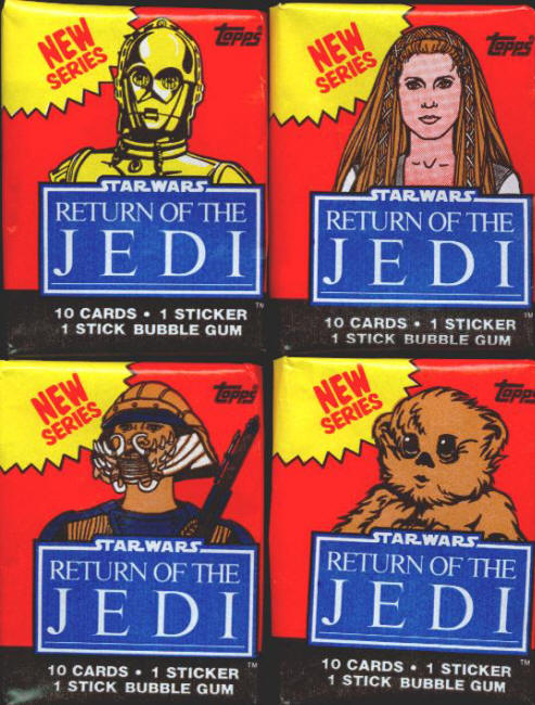 1983 Topps Star Wars The Return of the Jedi Wax Pack Wrapper Sereies 2 Set