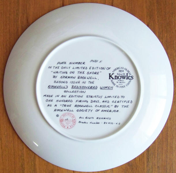 Rockwells Rediscovered Women Plate 2 back