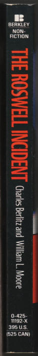 The Roswell Incident Charles Berlitz William Moore spine