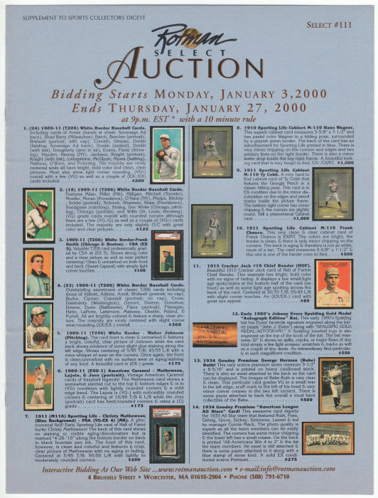 Rotman Auction Supplement Catalog #111