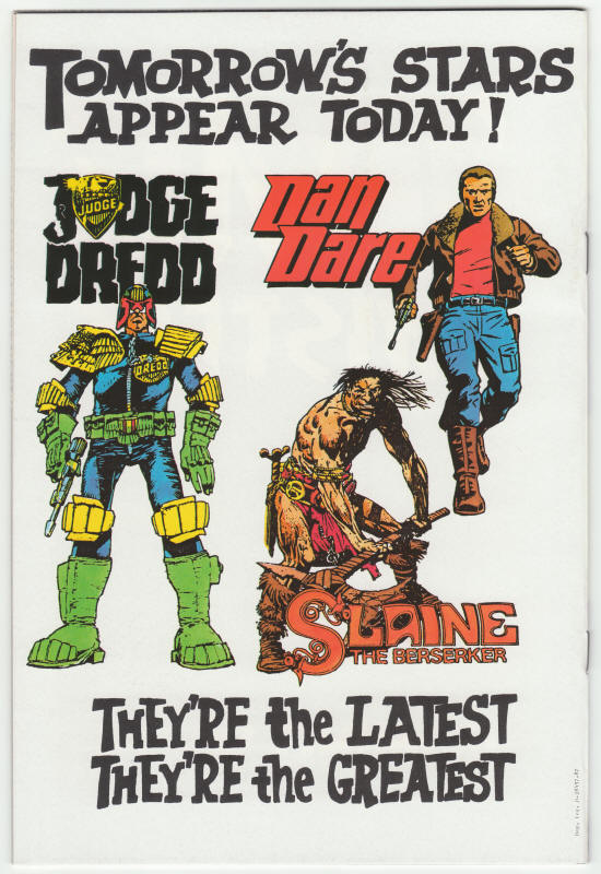 Sam Slade Robohunter Volume 2 #8 back cover