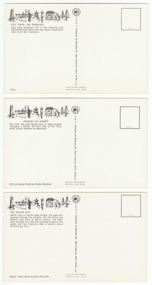 San Francisco Vintage Post Cards