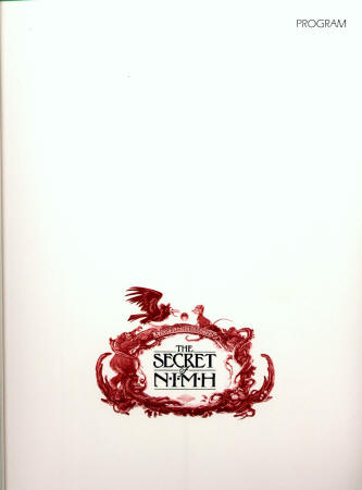 The Secret Of NIMH Program Card