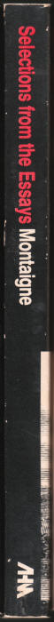 Selections From The Essays Montaigne spine