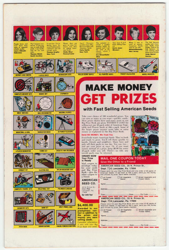 Shazam #29 back cover