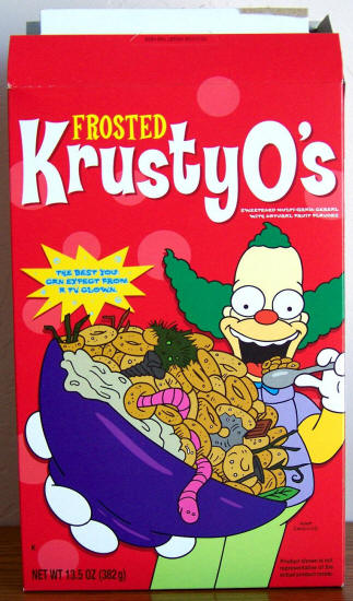 The Simpsons Frosted Krusty Os Cereal Box