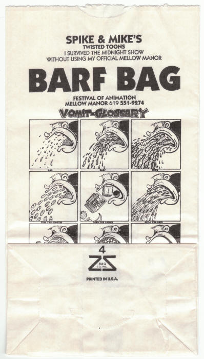 Spike and Mikes Twisted Toons Barf Bag