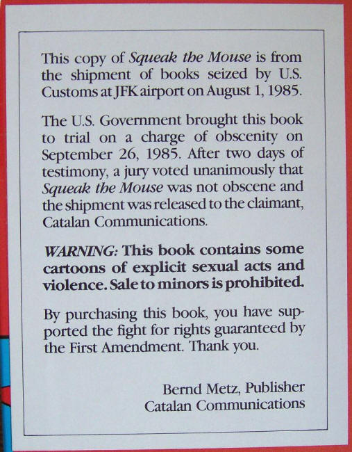 Squeak The Mouse Seizure Note