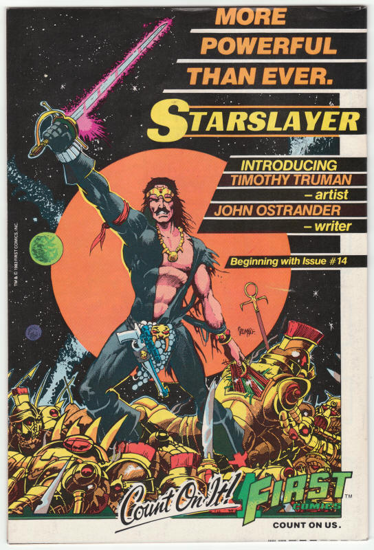Starslayer #13 back cover