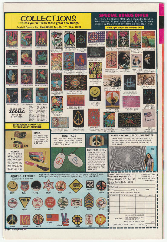 Star Trek Gold Key Comics #24 back cover