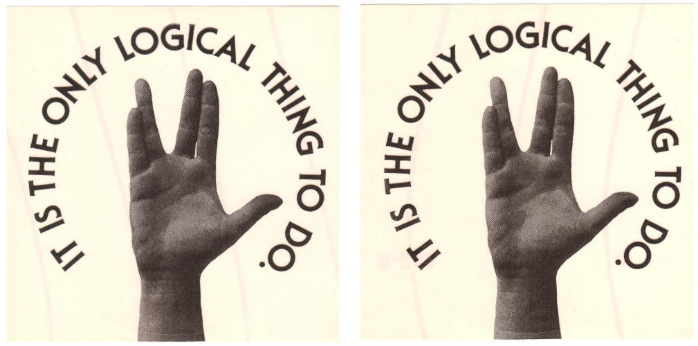Vulcan Salute Stickers