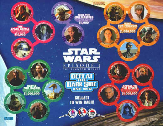 Star Wars Episode 1 Defeat The Dark Side Game Sheet