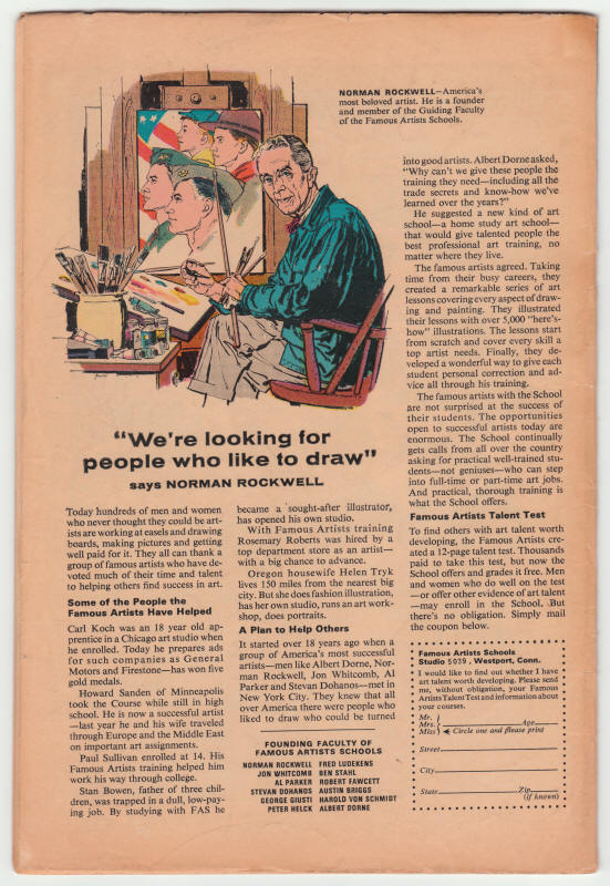 Strange Tales #147 back cover
